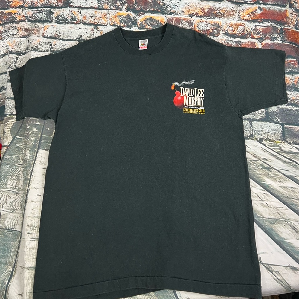 Vtg 96 David Lee Murphy Out with‎ a BANG Celebrates Gold  Rare T Shirt Size XL